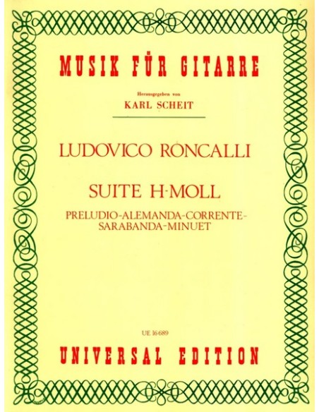 RONCALLI L.-Suite h-Moll für Gitarre (Scheit)