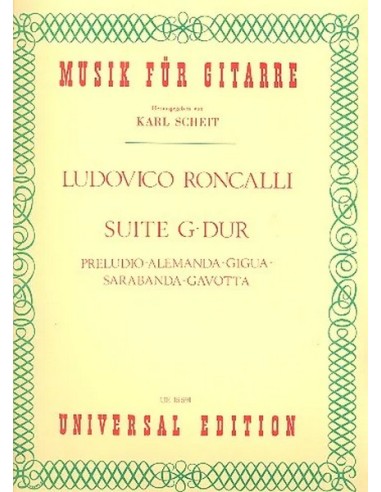 RONCALLI L.-Suite G-Dur für Gitarre (Scheit)