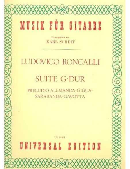RONCALLI L.-Suite G-Dur für Gitarre (Scheit)