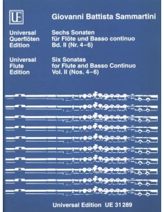 SAMMARTINI G.-Sonatas (6) Vol.2: No. 4 to 6 for Flute and Piano (Braun/Petrenz)
