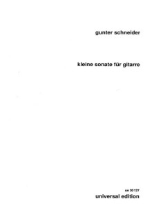 SCHNEIDER G.-Piccola Sonata per Chitarra