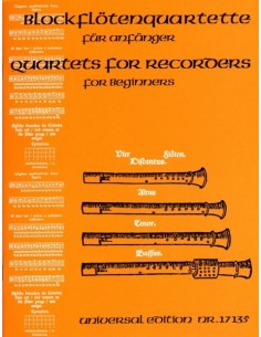 VARIOS-Blockflötenquartette für Einsteiger für 4 Blockflöten