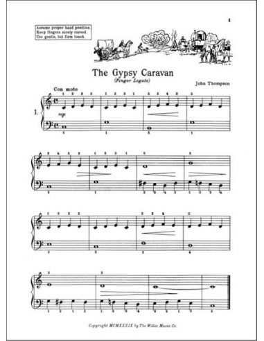 THOMPSON J.-Studi di prima elementare per pianoforte
