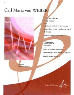 WEBER C.M.-Concertino Op.26 in Mib maggiore per clarinetto e pianoforte (Lancillotto)