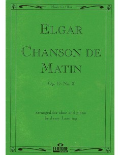 ELGAR E.-Chanson de Matin Op.15 No. 2 for Oboe and Piano (Lanning)