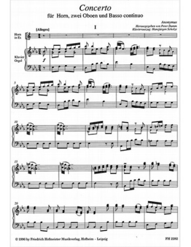 ANONIMO-Concerto per corno e pianoforte (Damm)
