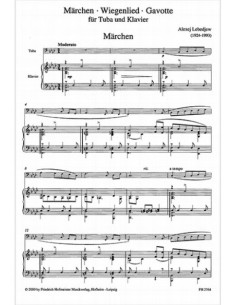 LEBEDJEW A.-Easy Pieces (3): March, Lullaby and Gavotte for Tuba and Piano 2