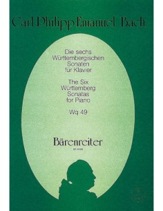BACH C.P.E.-Sonatas Wurttemberg (6) para Piano (Steglich)