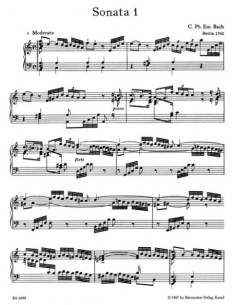 BACH C.P.E.-Sonatas Wurttemberg (6) para Piano (Steglich) 2
