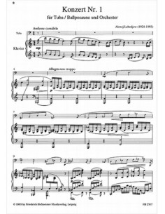 LEBEDJEW A.-Concerto No. 1 for Bass Trombone (Tuba) and Piano 2